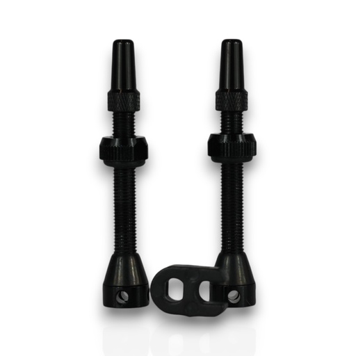 [LTX02054] PACK 2 VALVULAS ALUMINIO NEGRO MOUSE 50mm + REMOVER